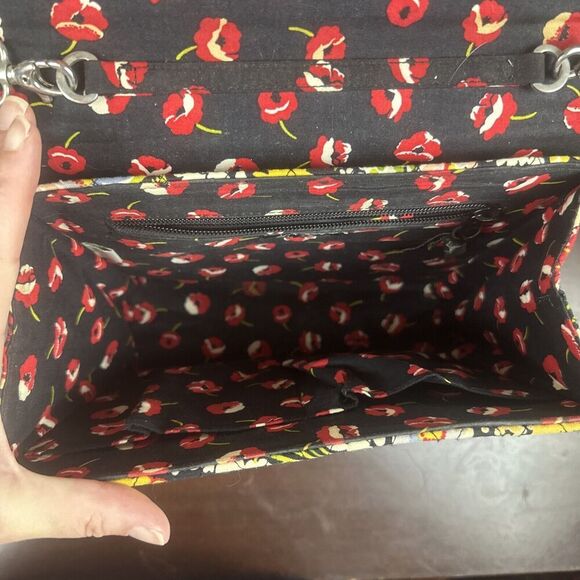 Vera Bradley Poppy Fields Crossbody Artsy Handbag Floral Whimsgoth Quilted - Picture 6 of 16